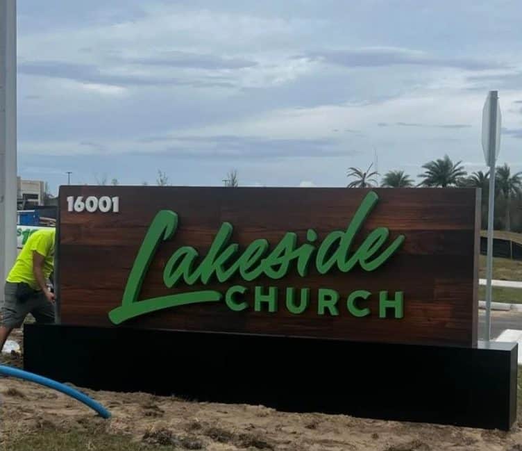 monument sign for a church.