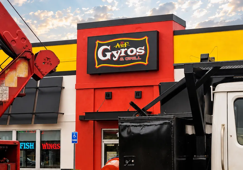 Double-sided cabinet sign by Prime Signs in Orlando, FL